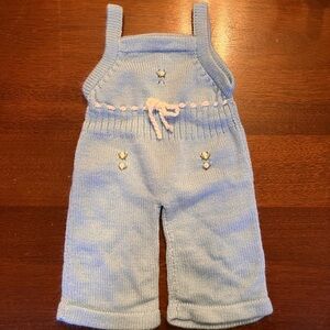 Blue Knit Kids Overalls